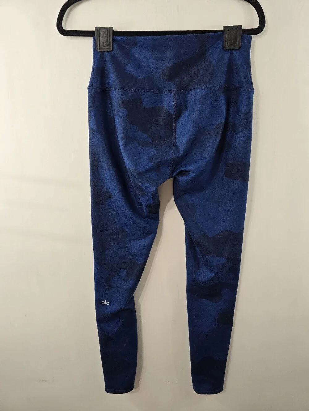 Alo Camo Leggings Camouflage High Rise Waist Blue Athletic Activewear Pants Sz M